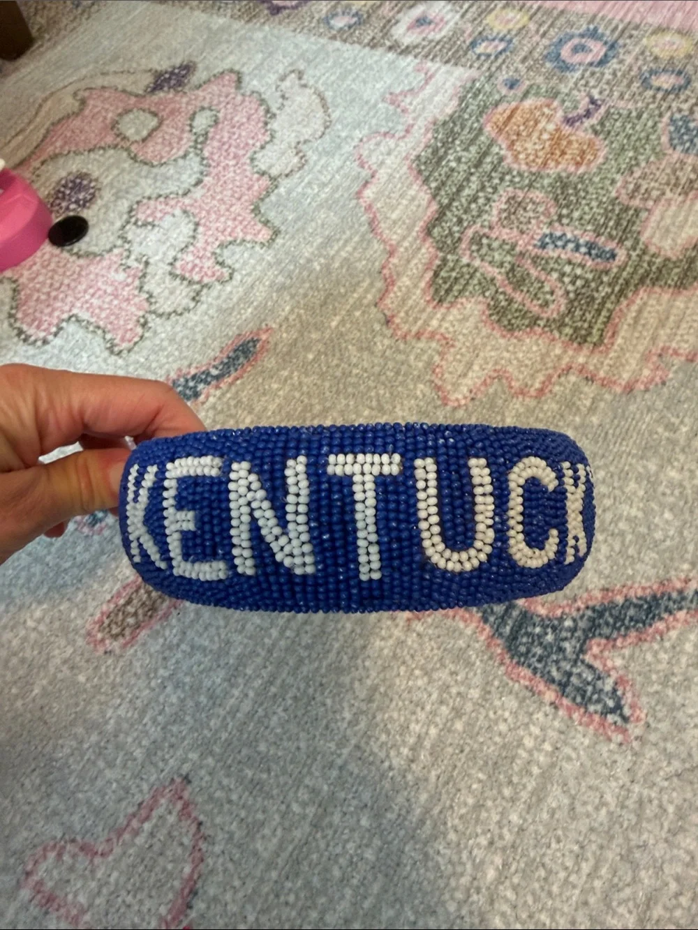 Kentucky Beaded Blue Statement Headband